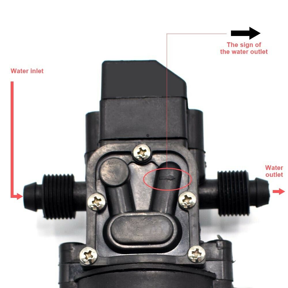 Self-Priming Pump Diaphragm High Pressure Automatic Switch 130Psi 12V Water Pump