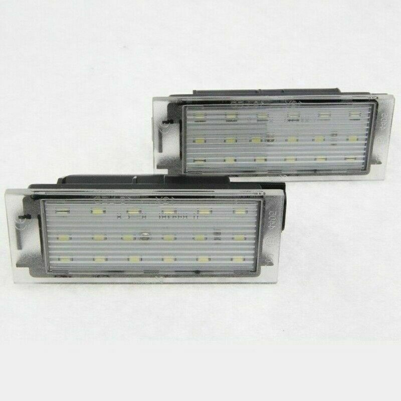 2Pcs LED Voiture Plaque Immatriculation Lampe Pour Renault Megane 2 Clio Laguna