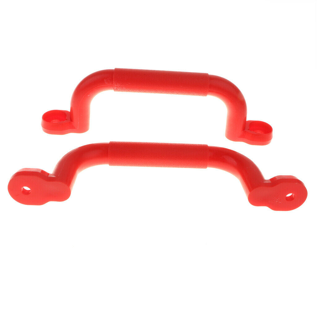 2pcs Safety Nonslip Handle Garden Swing Activity Games Accessories Parts Red