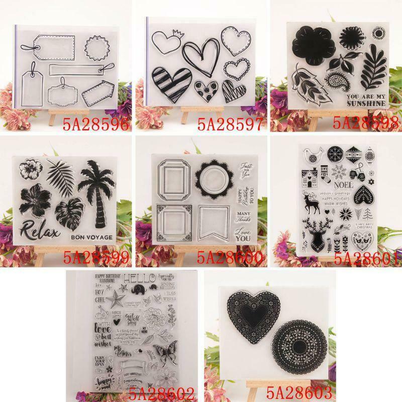 Cover Page Silicone Clear Stamp Cling Seal DIY Scrapbook Embossing Album Decor