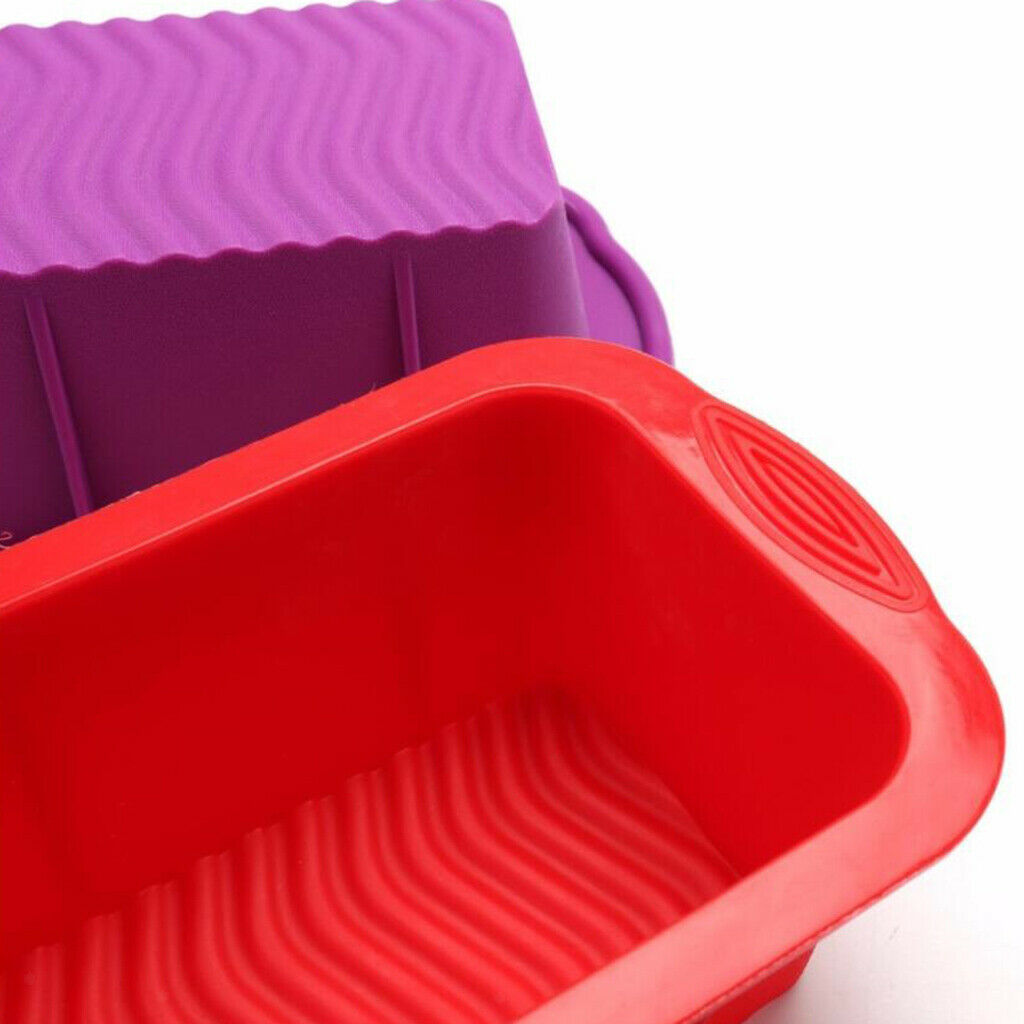 Non-stick Silicone Mould Baking Loaf Cake Tin Tray Kitchen Accessories Purple