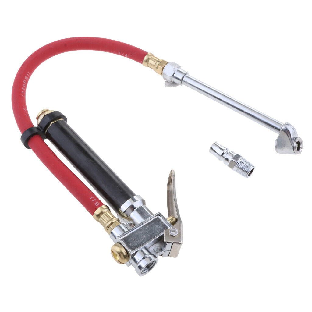 Car Wheel Tire Tyre Air Pressure Dual Chuck Inflator Gun with Quick Connector