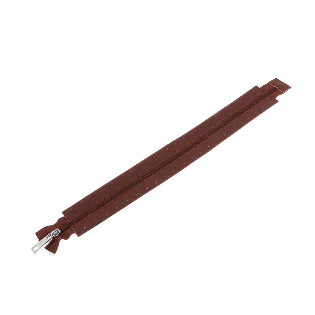 Pu Leather Zipper Tailor for Sewing Handcraft DIY Bag Accessory Coffee