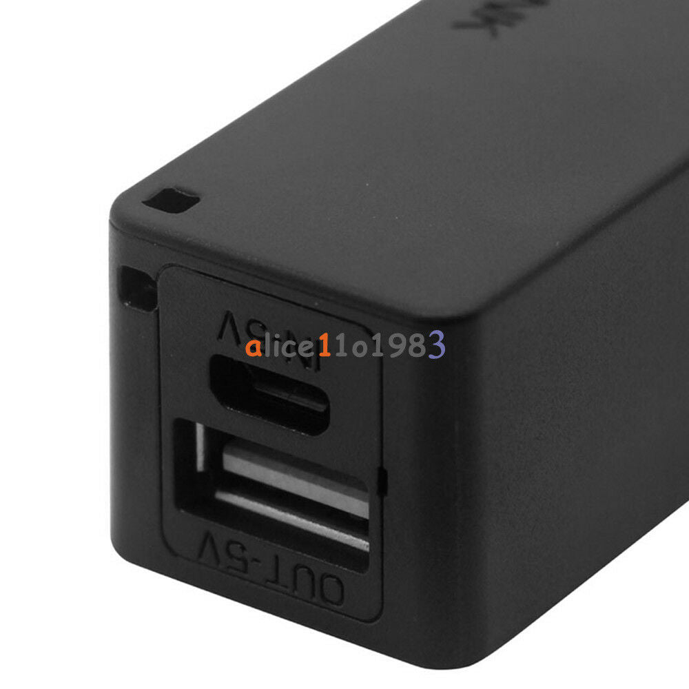Black USB Power Bank Charger Pack Box Battery Case For 1x18650 DIY Portable