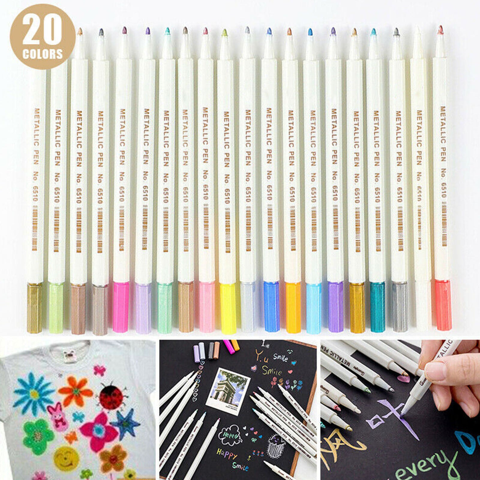 Premium acrylic pens, marker pens for stones, 20 colors marker paint pen
