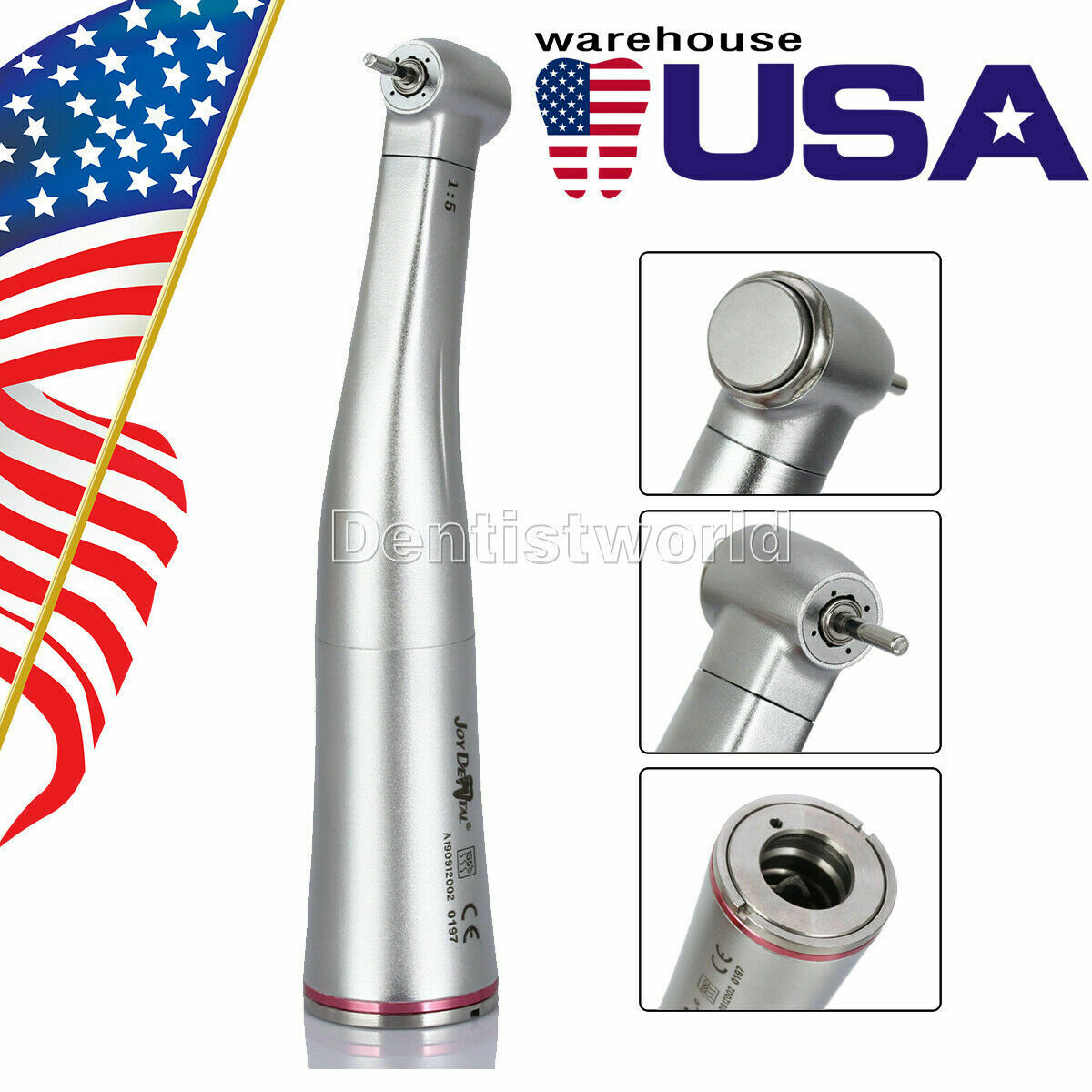 Dental 1:5 Increasing Speed Contra Angle Handpiece Internal 4 Spray Fit NSK