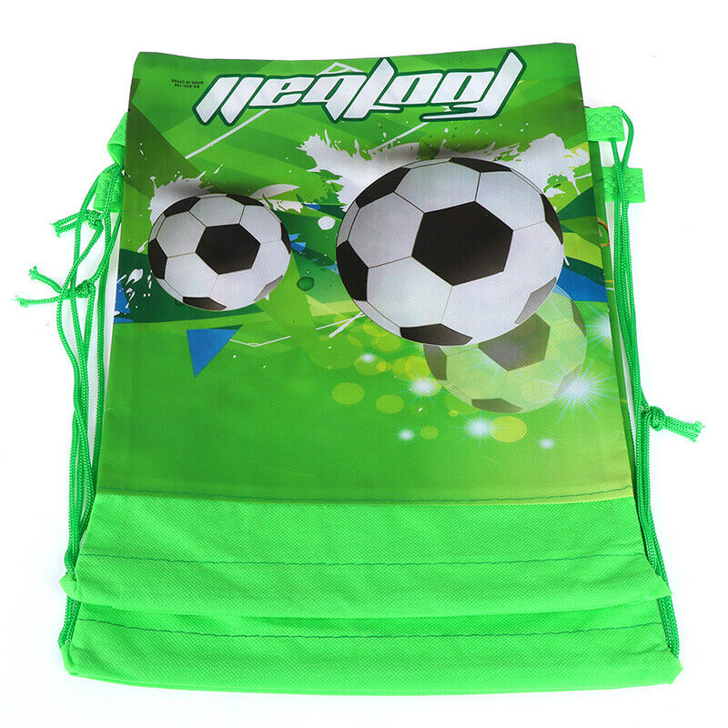 Football non-woven drawstring bag backpack kids travel school decor gift bagBDA