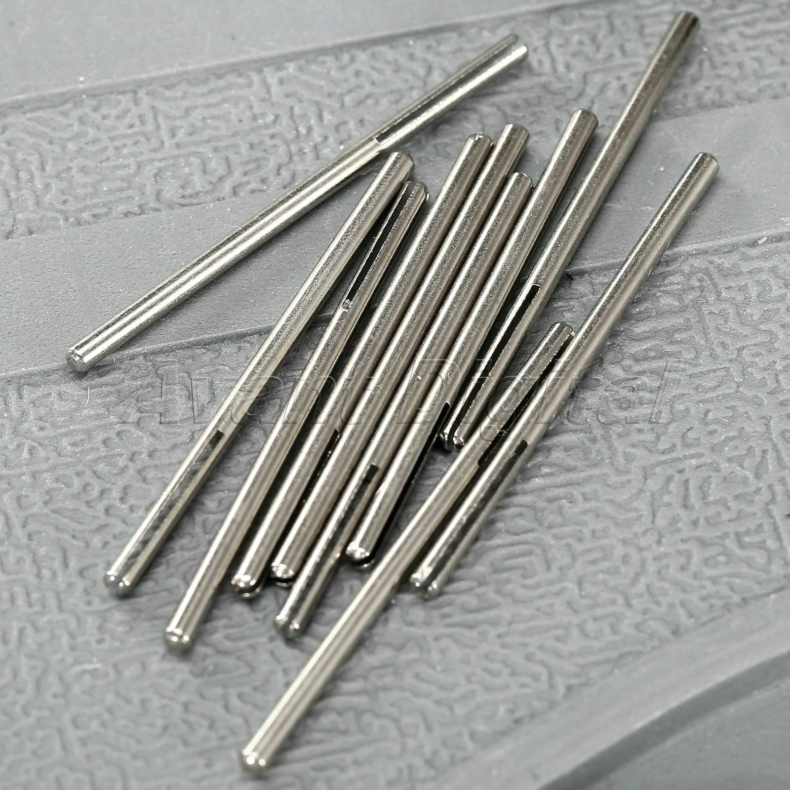 10pcs Sandpaper Straight Split Mandrels 2.35mm Shank Clip Handle Rotary Tool