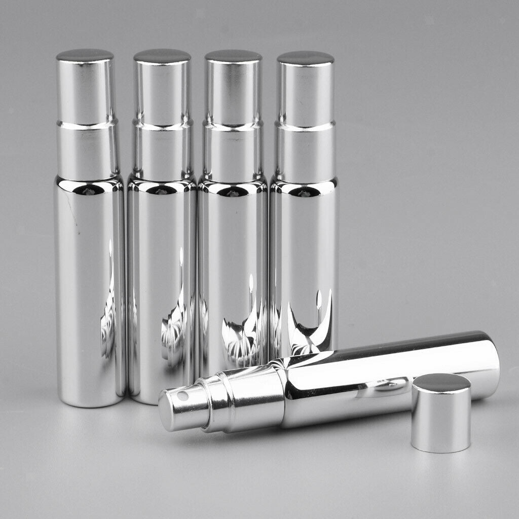 5x 10ml Mini Travel Perfume Atomizer Empty Refillable Sprayer Bottle Pump Spray