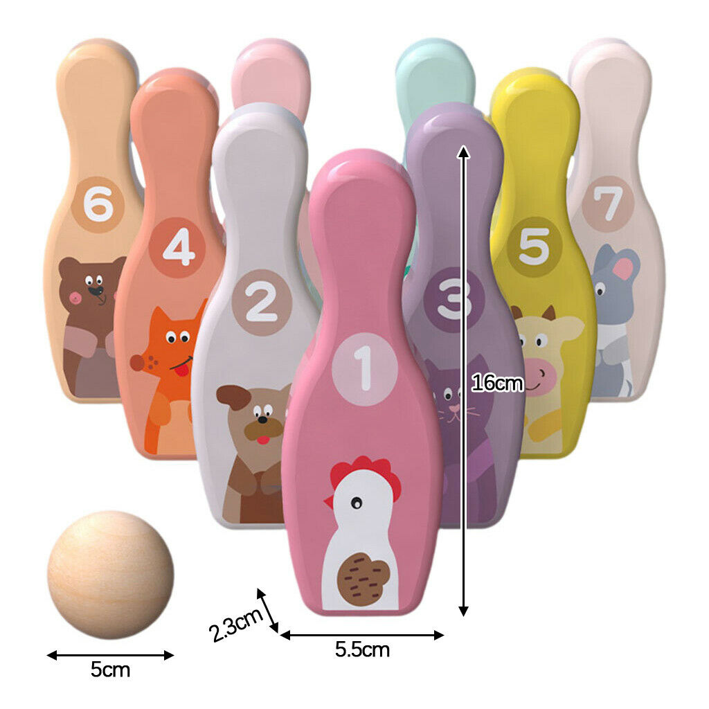 Bowling Set Educational Indoor Pins Developmental Outdoors Sport Toys Gift