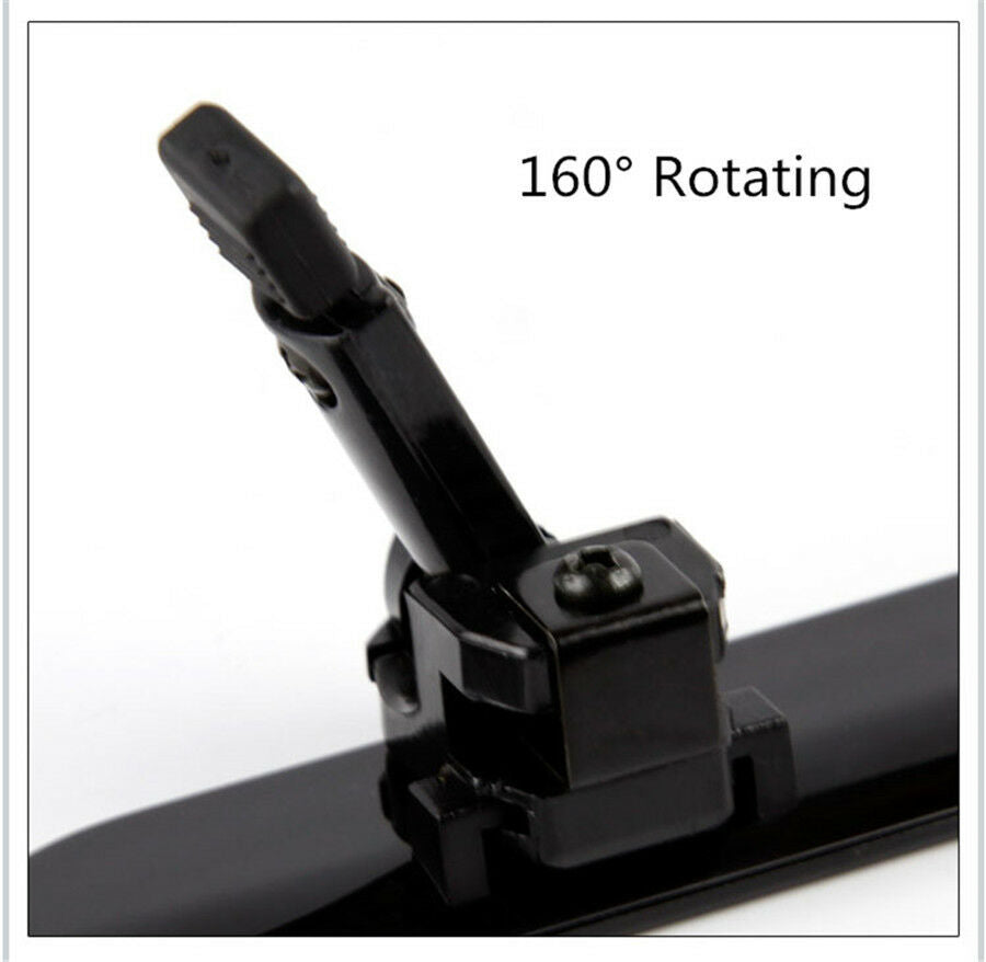 Rounded Corner 160Â° Rotating w/ Screws Windshield Wiper Wing Stand Blade Spoiler