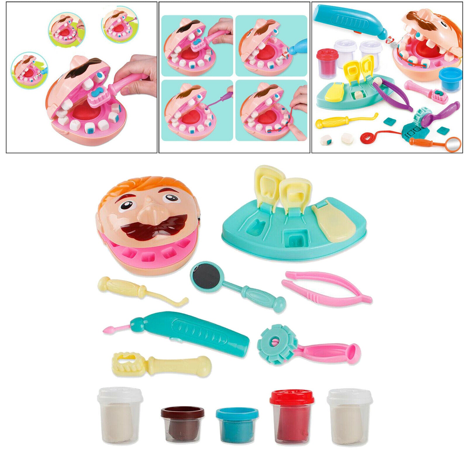 Kids Dentist Pretend Role Toys Doctor Kit Playset for Kids Early Development