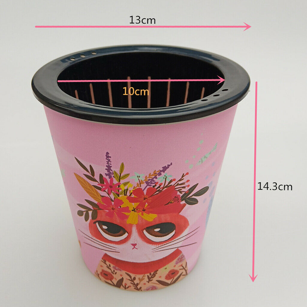 3 Pieces Cartoon Style Cute Cat Self Watering Planter Pots Plastic Outdoors