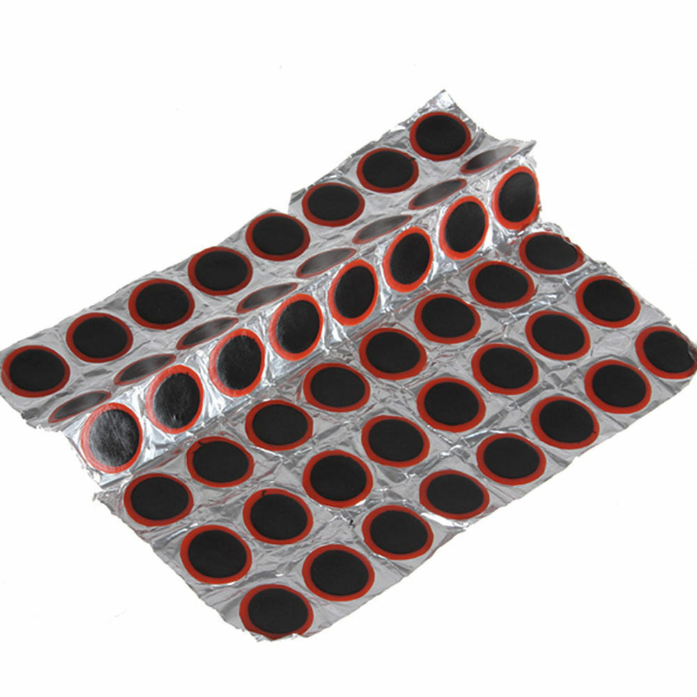 48Pcs Fahrrad Reifen Flecken Punktion Reparatur Patch Gummi Flicken AU