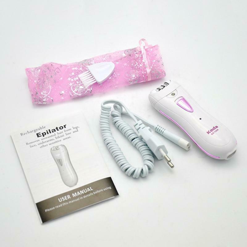 Painless Women Epilator Rechargeable Wet/Dry Use for Women Home Travel