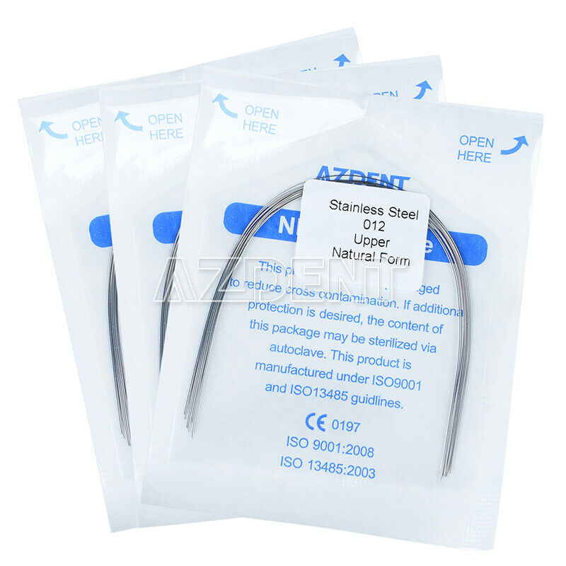 50x Dental Ortho Stainless Steel Round Arch Wire Natural Form 012Upper 500Pcs