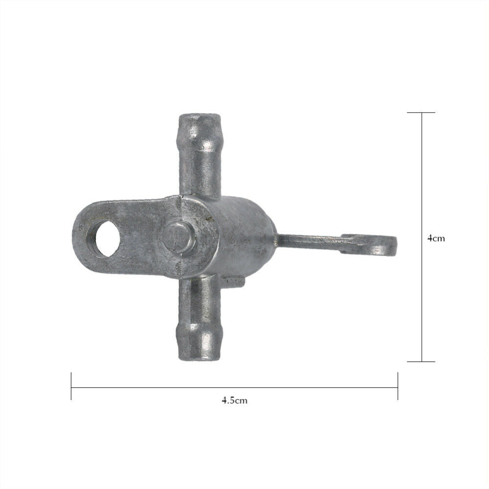 Valve Petcock 5/16 In-Line Straight Fuel Gas Shut Cut Off Tackle For Motorcycle