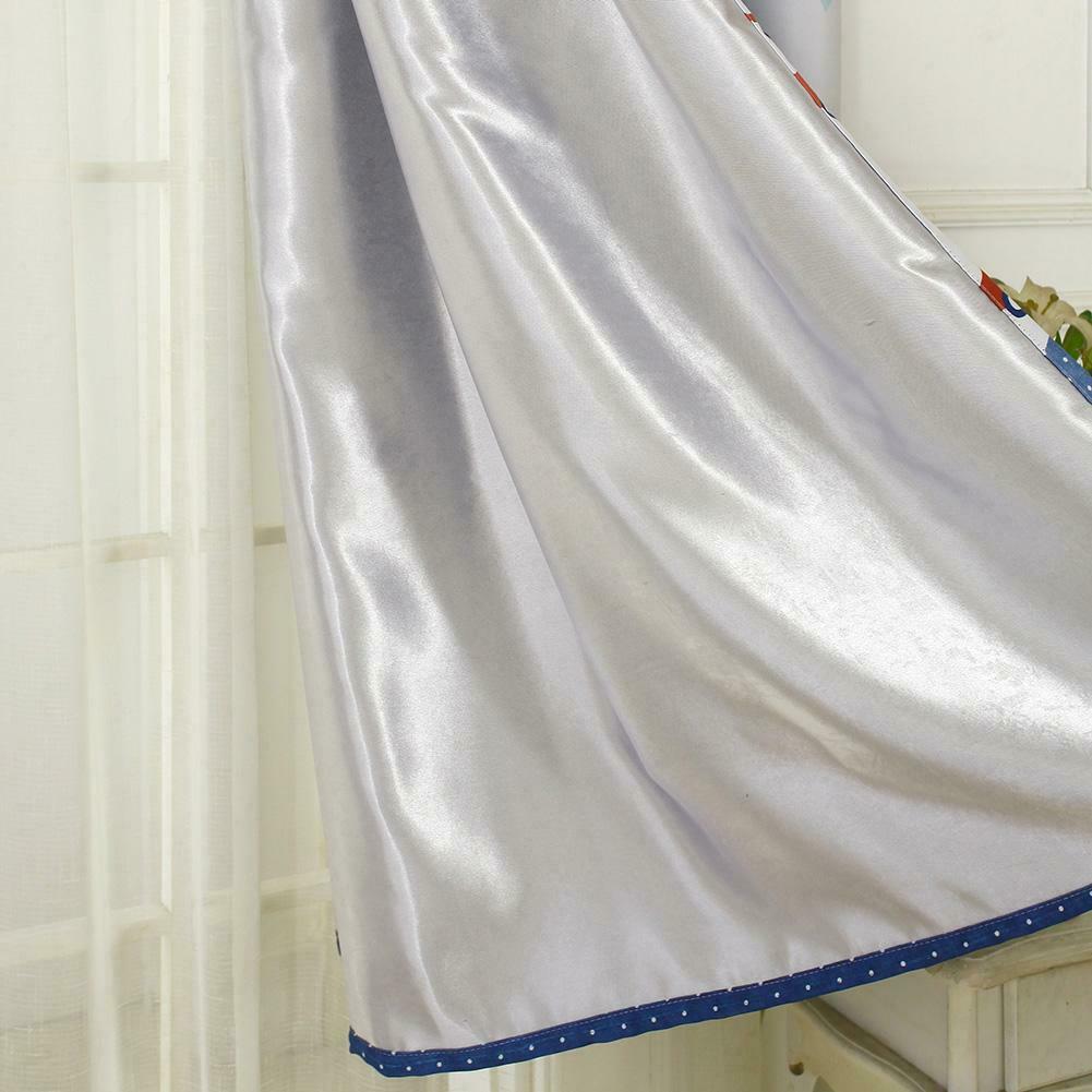 Cartoon Car Print Blackout Curtains Window Blinds Drapes Purdah Home Decor @