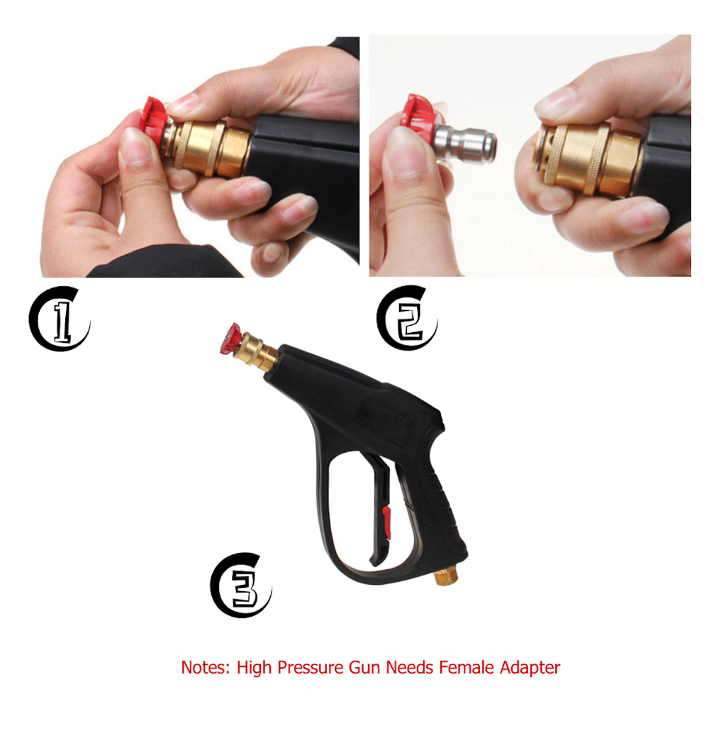 5PCS 1/4" Pressure Washer Spray Tips Nozzles High Power Kit Quick Connect Set