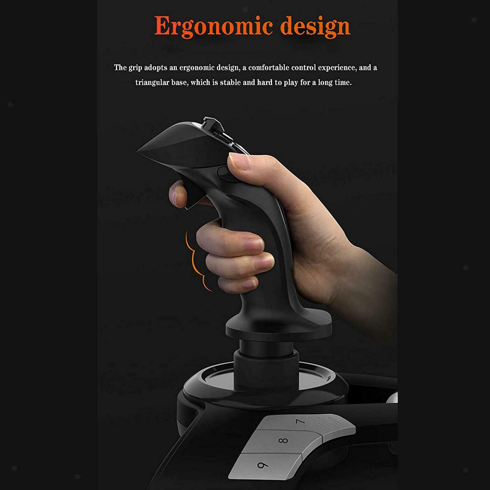 USB Wired Flight Stick Joystick Controller for PC flight Simulation Games