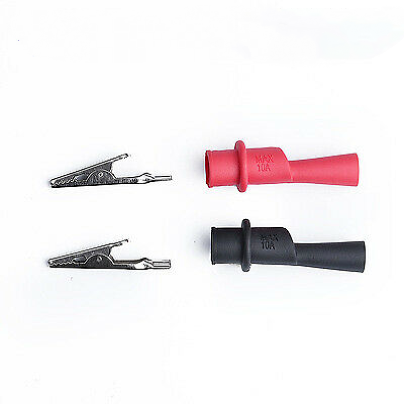 2 Pair Alligator Crocodile Test Clips Clamps Test Lead Multimeter Tester Probe