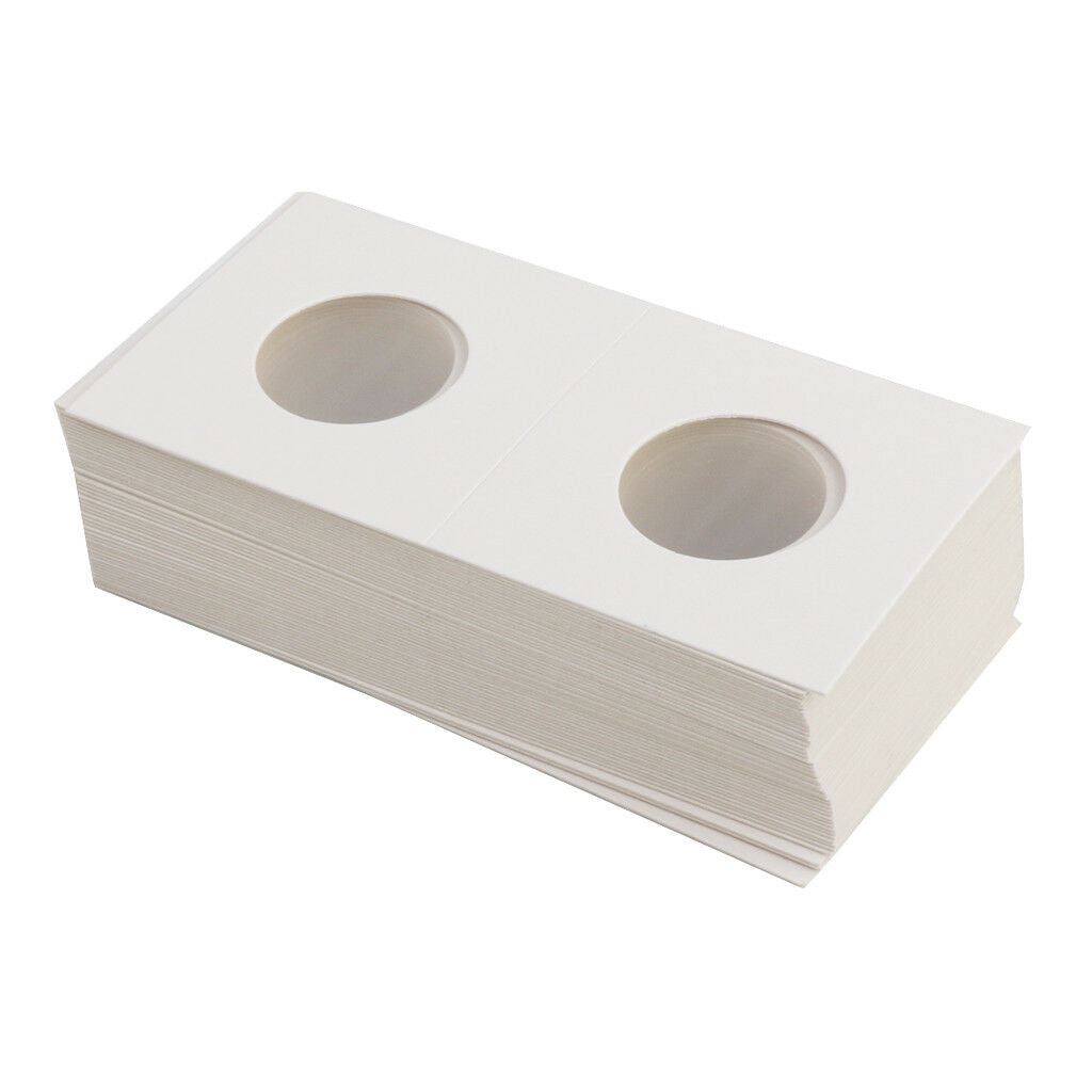 100PCS Mylar Cardboard Coin Holders Flip Collection Supply Storage 20.5/25mm