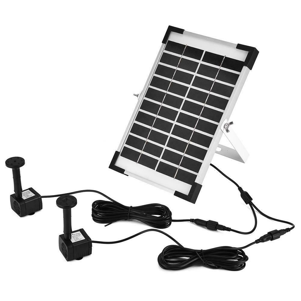 Garden Solar Fountain Pump Water Pond Outdoor Powered Submersible Filter 5W
