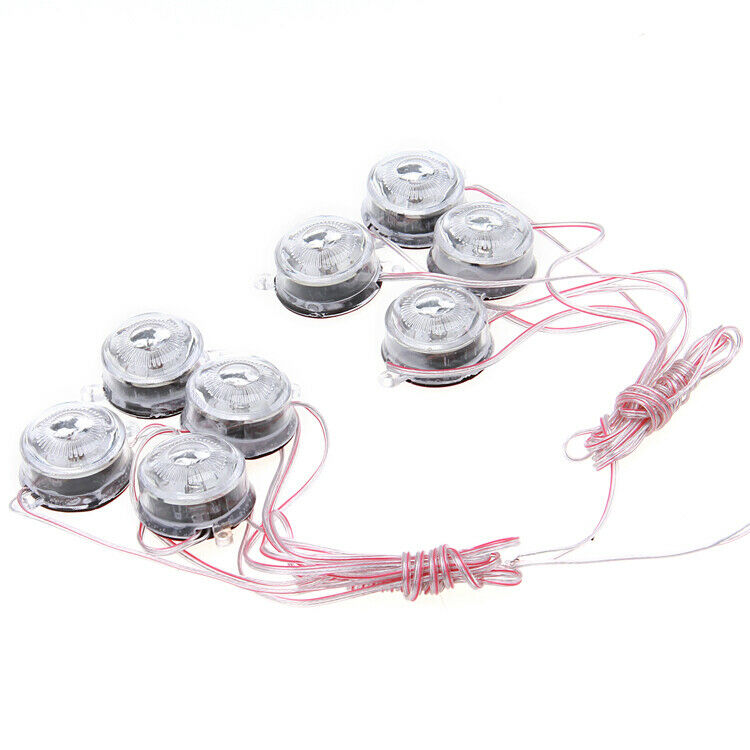 Universal Car Blue 8 LED Underglow Under Car Glow Puddle Lighting Lamps Kit