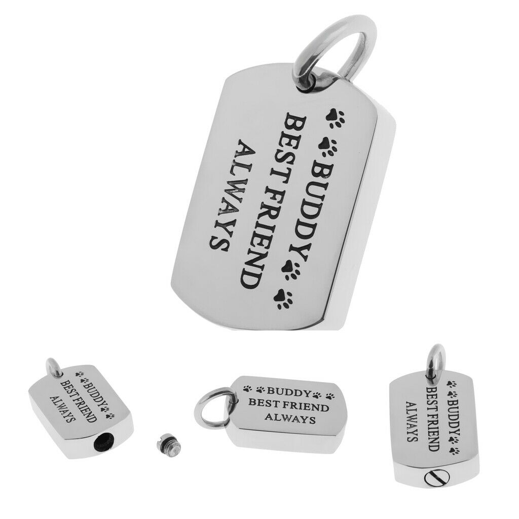 Stainless Steel Dogtag .Memorial Keepsake Always In My Heart Urn Tag