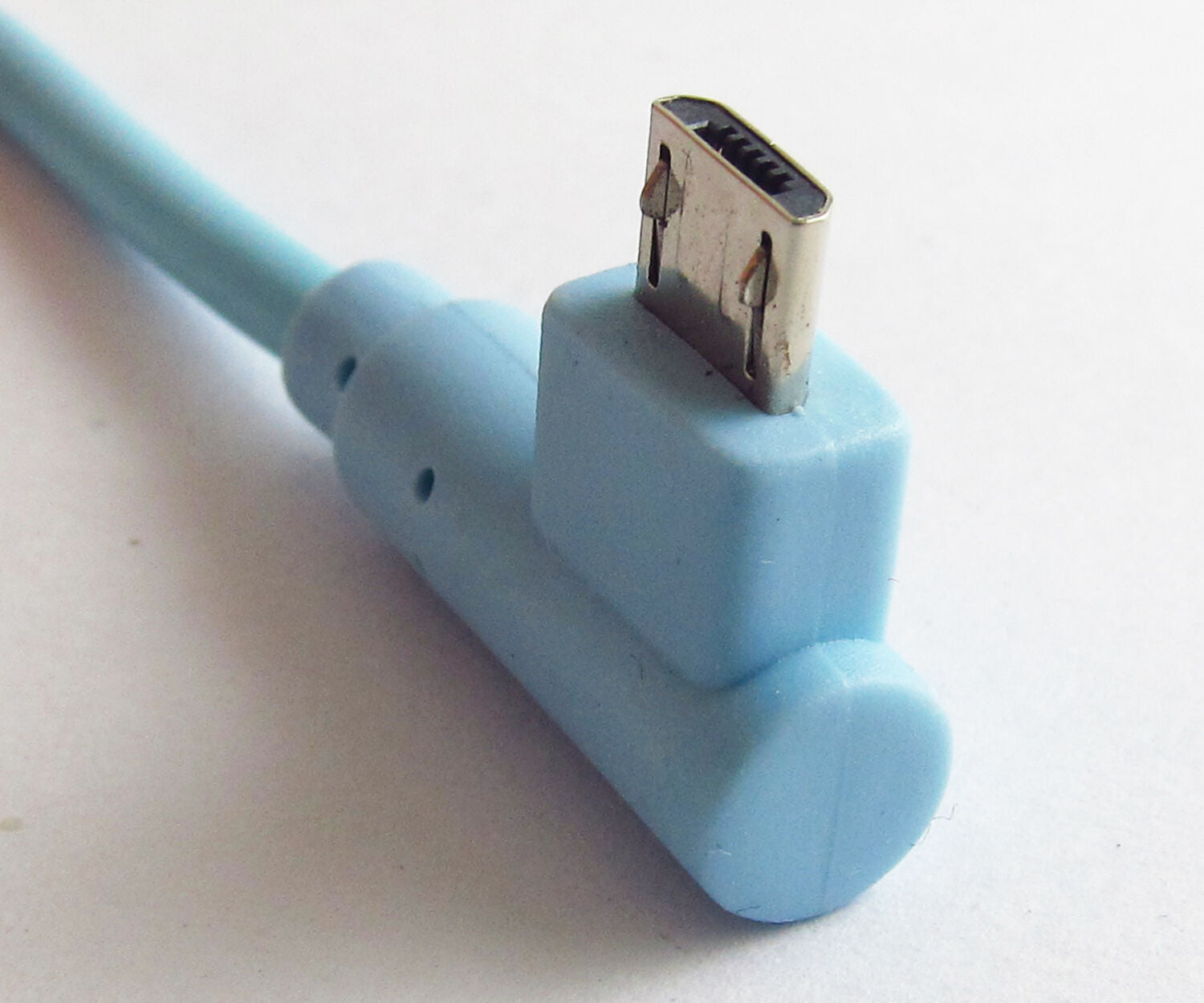Light Blue Right angle USB 2.0 Female to Micro USB Male OTG Host Cable Adapter