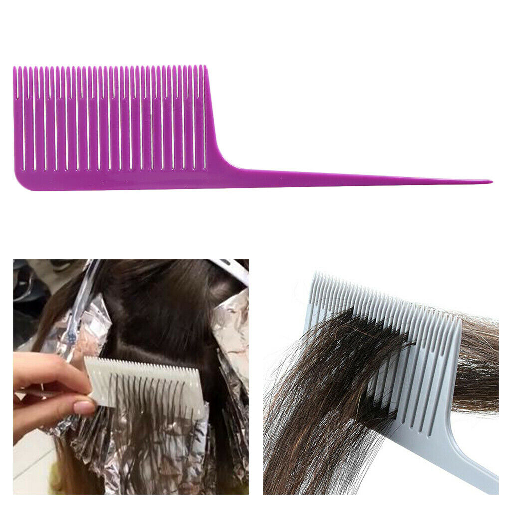 2pcs Fine&Wide Sectioning Weave Highlighting Foiling Hair Combs Styling
