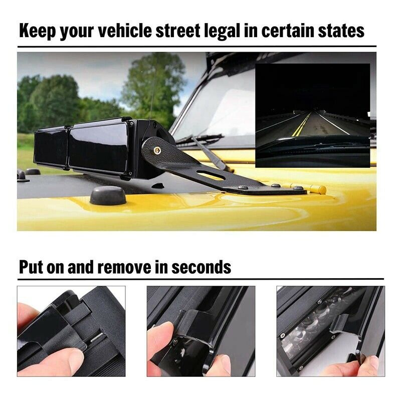 20 Inch Protective Black Lens Cover for LED Light Bar Truck Offroad 4WD SUV L2V3