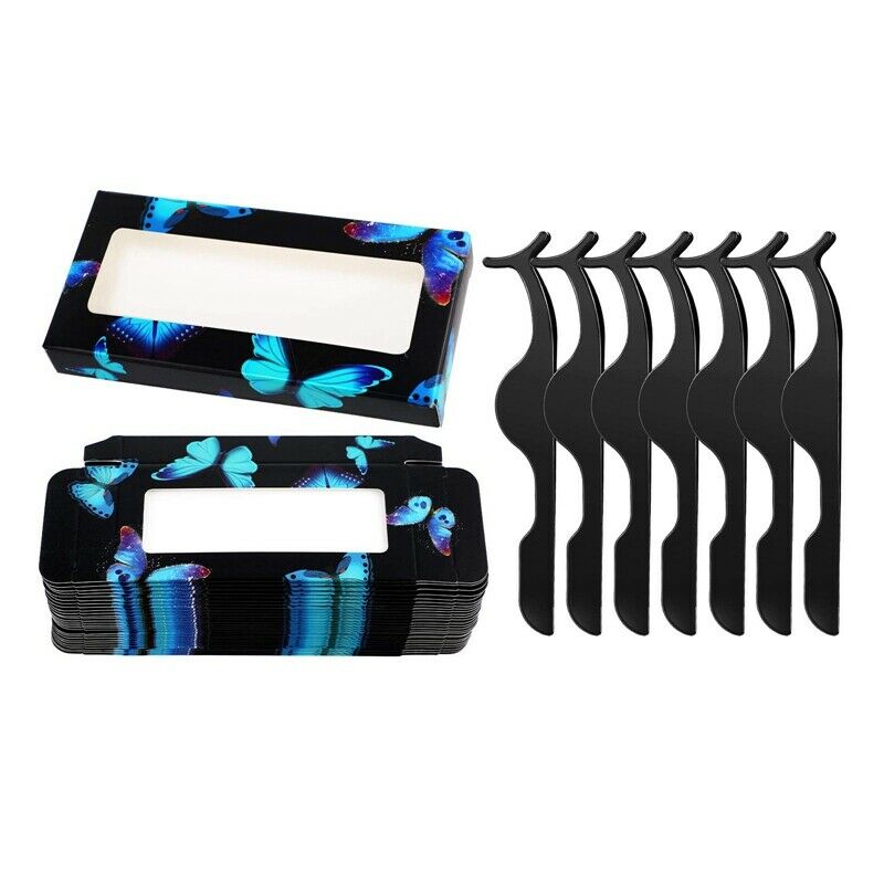 20Pieces False Eyelash Kit Include 10 False Eyelash Storage Box 10 Eyelash EV9U1