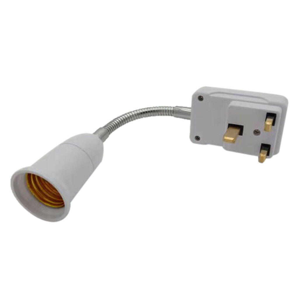 3A E27 Socket Light Bulb Socket Adaptor Converter Lamp Holder Base-UK Plug