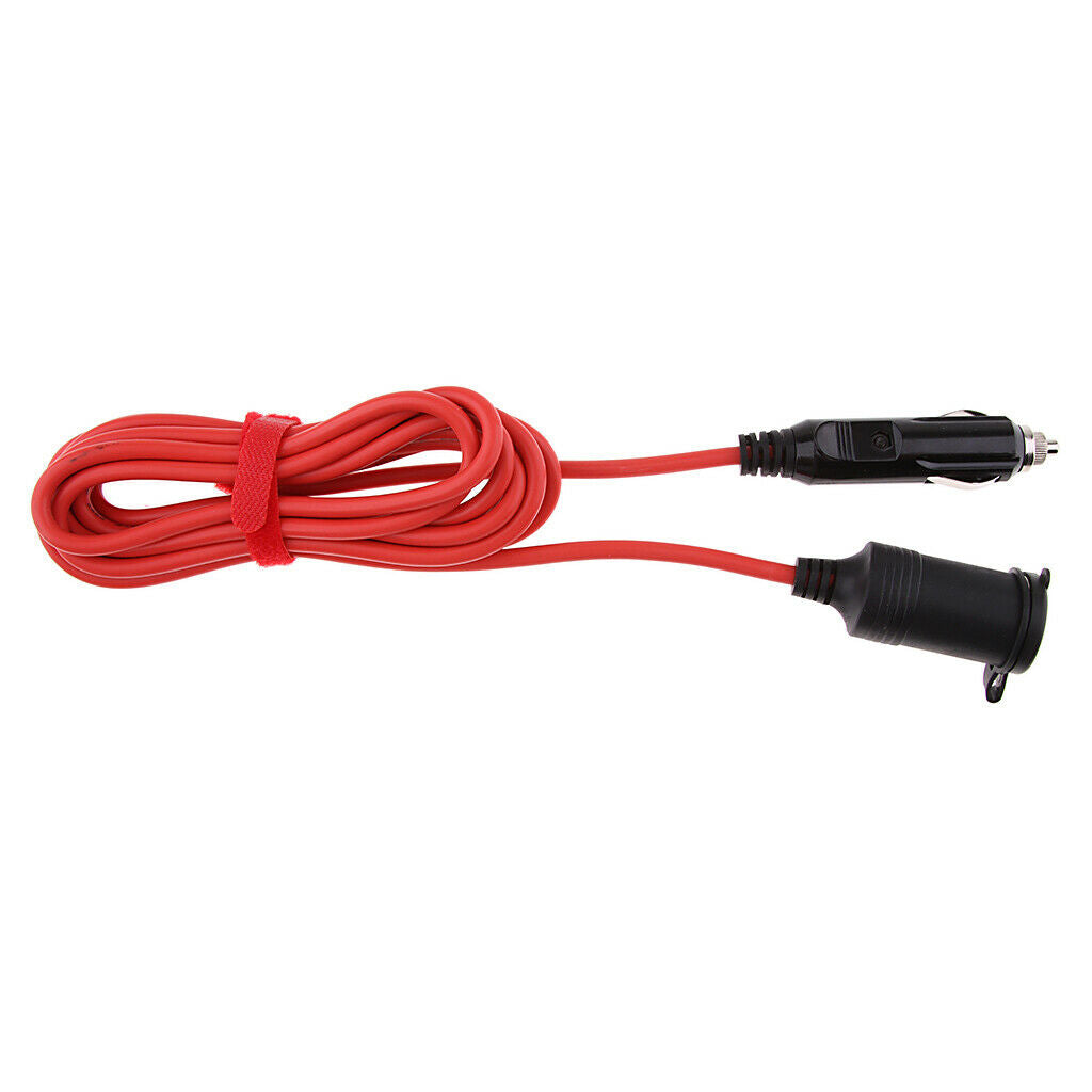 12-24V Car Cigarette Lighter Power Plug Socket Adapter Extension Cable 360cm