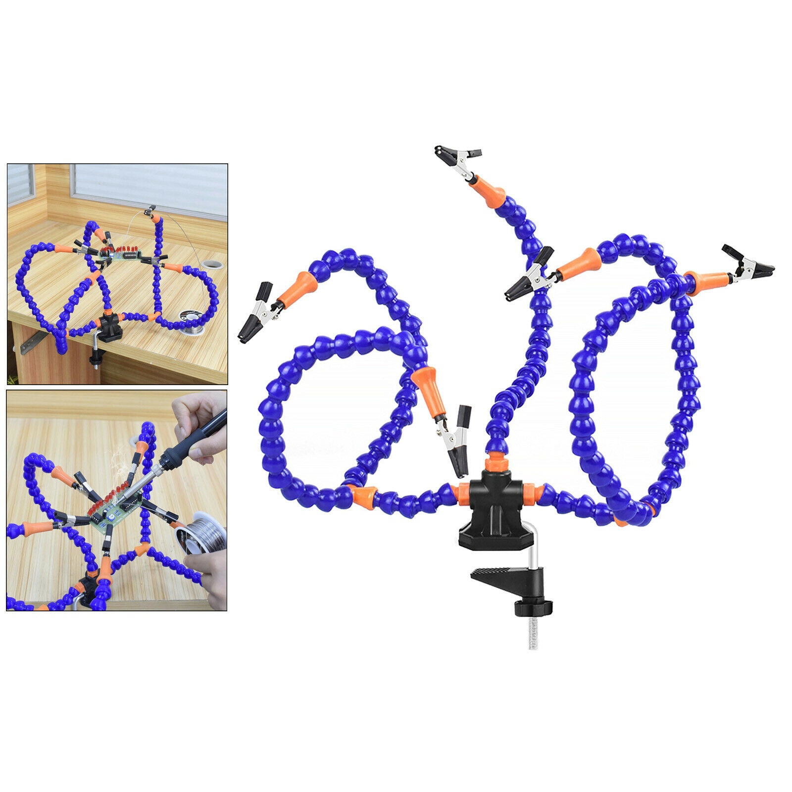 Clamp Flexible Helping Hands 5 Arm Third Hand Soldering Iron Accessory Tool