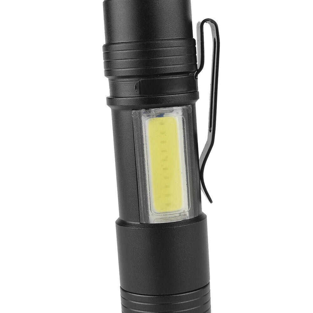 Mini Portable Flashlight 2000LM Q5 LED COB Torch Lamp Penlight 4 Modes