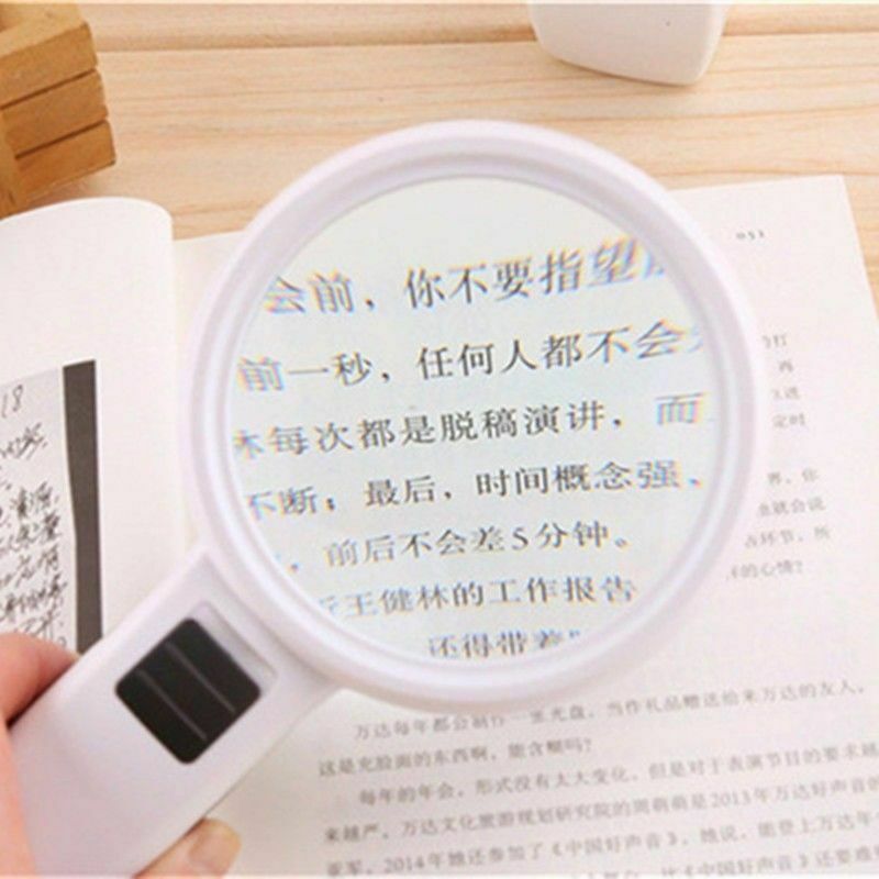 10X With 3 LED Light Handheld Magnifier Reading Magnifying Glass Jewelry Loupe