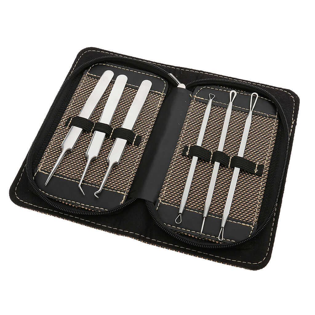 6Pieces Blackhead Whitehead Comedone Acne Remover Tool Kit Face Spot Bemish