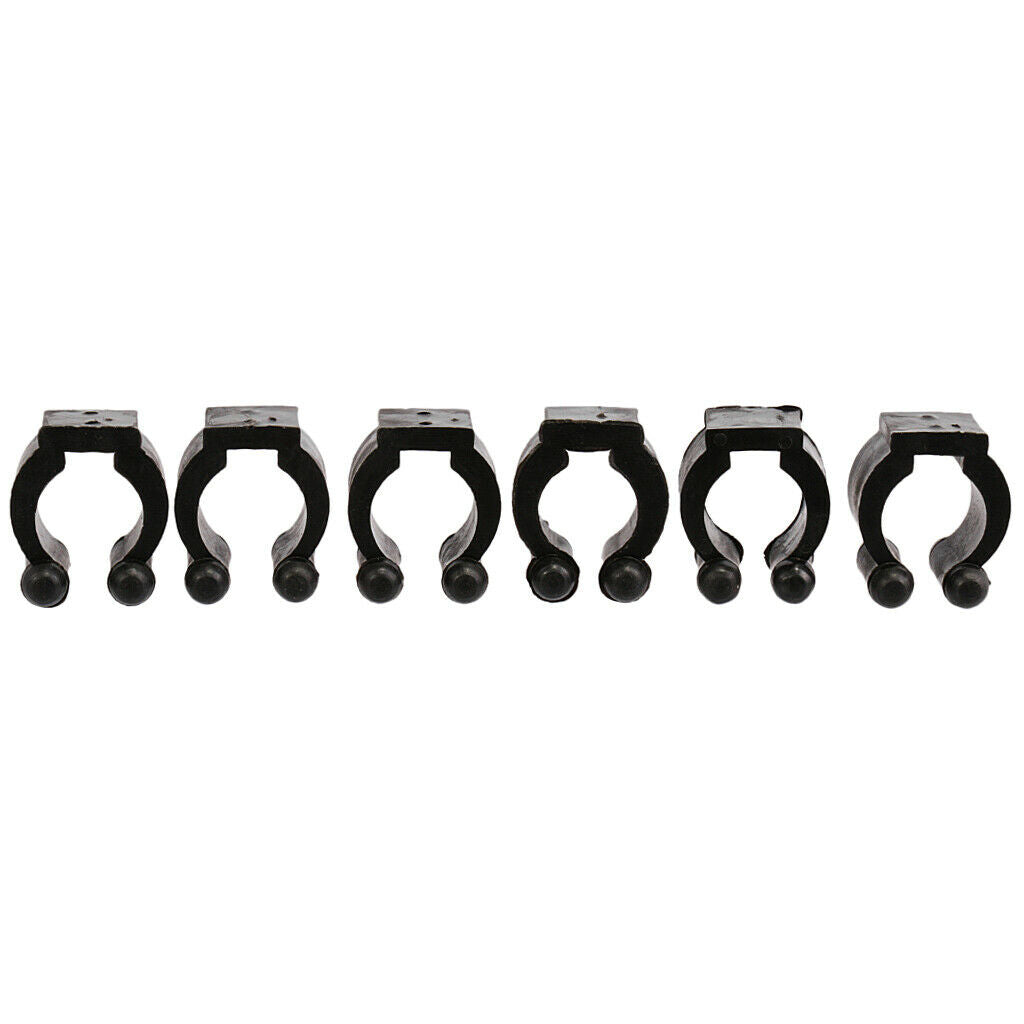 6pcs Small Black Pool Snooker Billiard Cue Clips Accessories