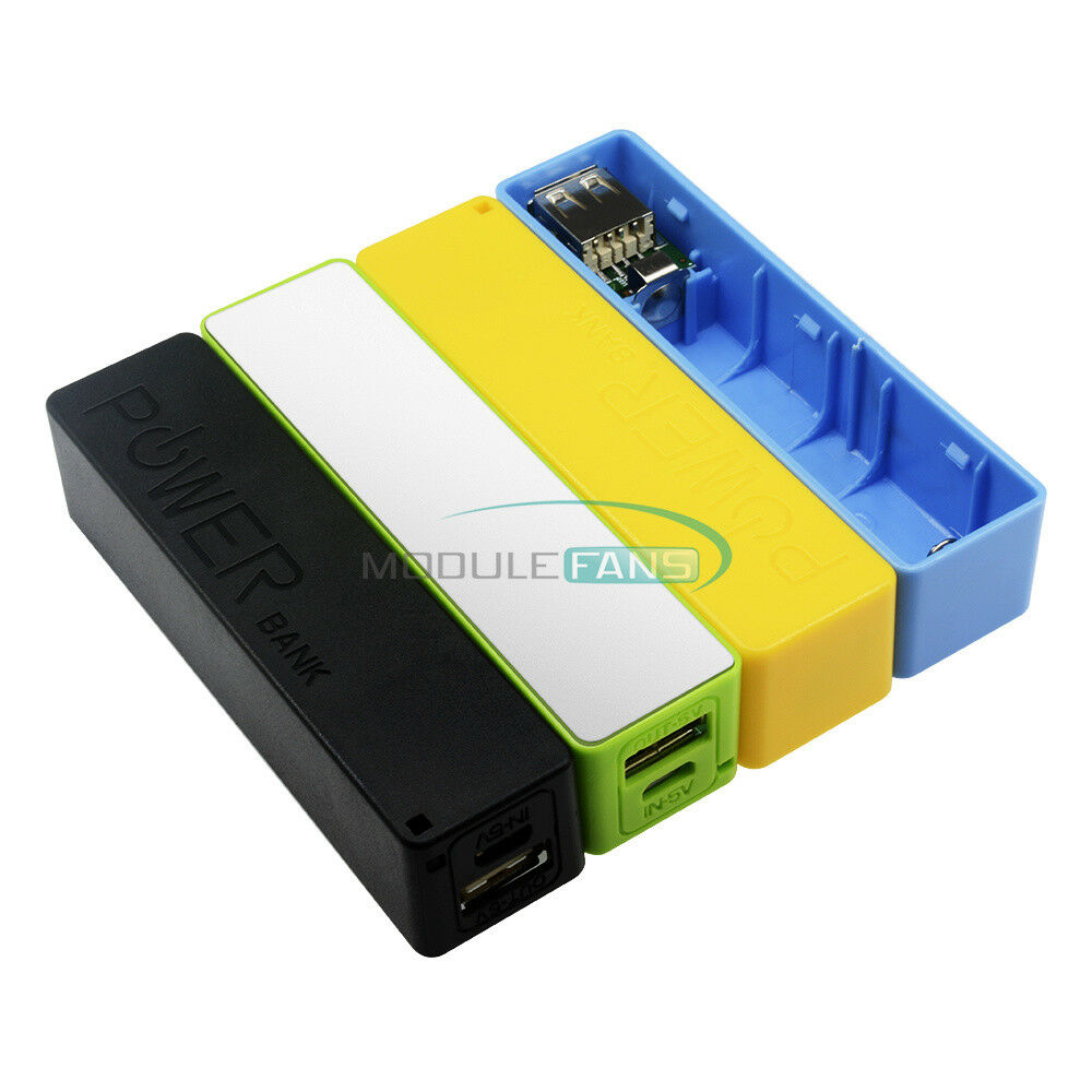 Green USB Power Bank Case Kit 18650 Battery Charger DIY Box Boost Module