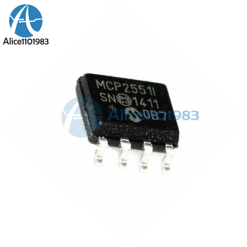 5PCS MCP2551 MCP2551-I/SN IC TRANSCEIVER CAN HI-SPD 8-SOIC