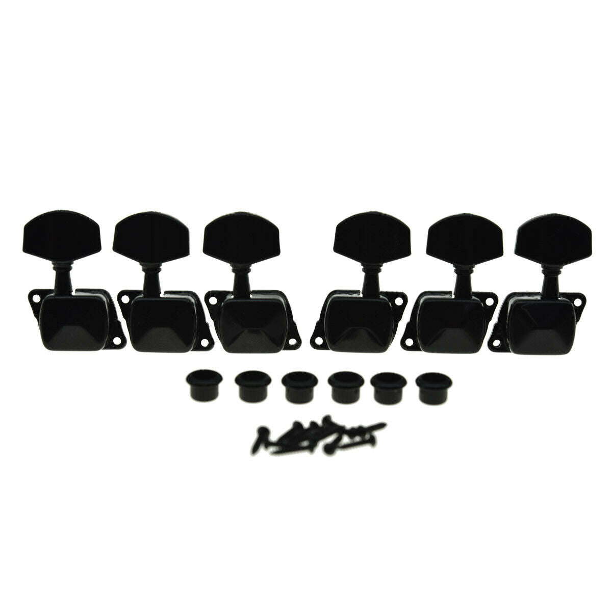 3x3 Semi-Closed Acoustic or Electirc Guitar Tuning Keys Pegs Machine Heads Black