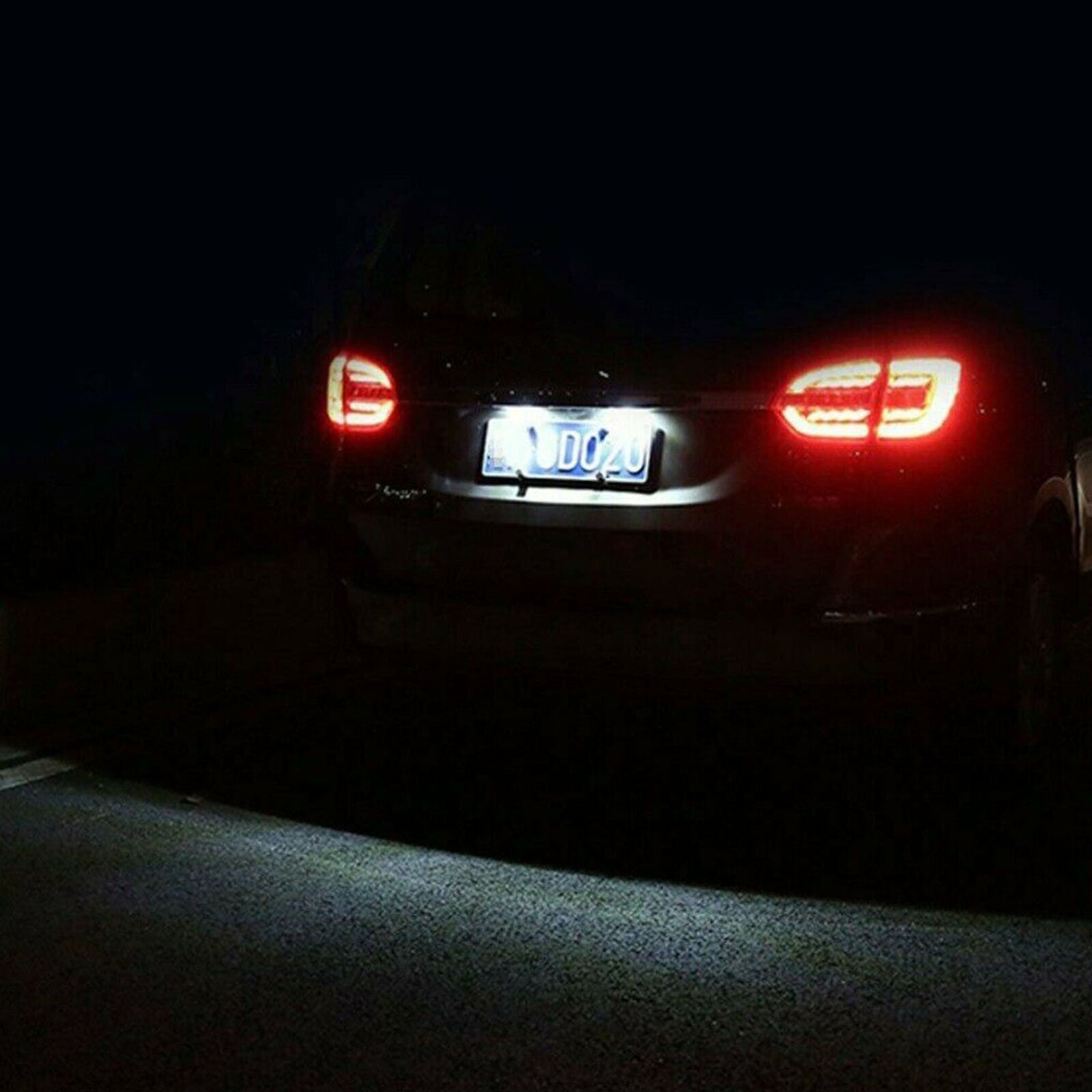 Pair LED Rear License Number Plate Light VW Touran Golf Passat Jetta Caddy T5