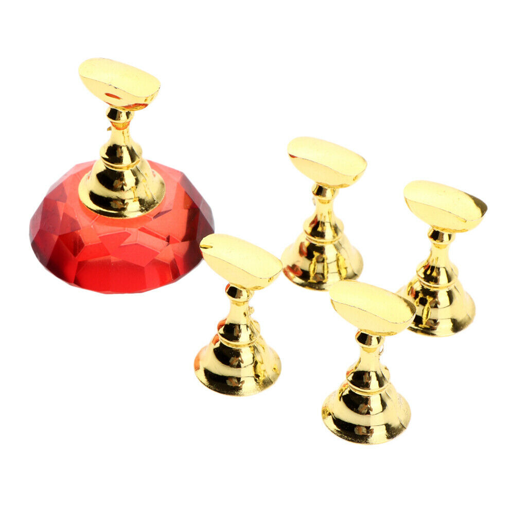 2 Sets False Nail Holder Art Salon Practice Accessories