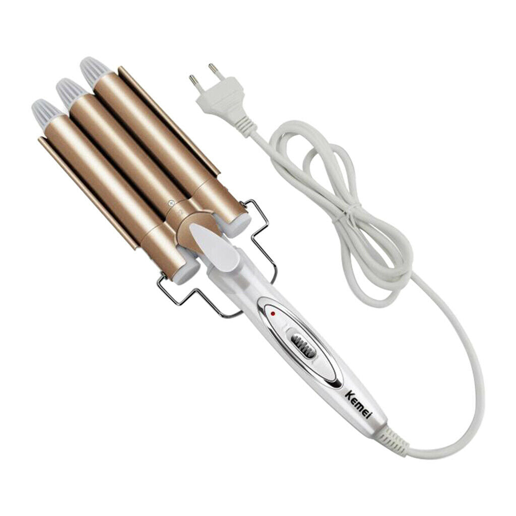 Pro Salon Barber Stylist Three Barrel Hair Curler 2-in-1 Twisted EU Plug