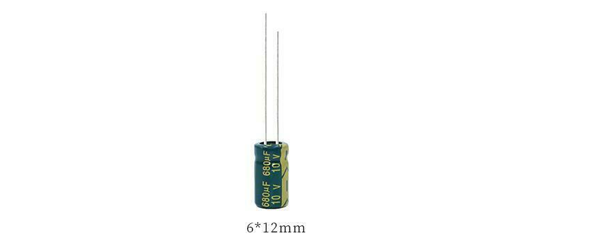 50pcs 10v680uf Aluminum electrolytic capacitor Power adapter inverter 6x12mm