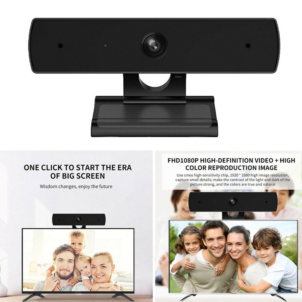 1080P HD USB Video Webcam with Microphone for Online Teaching Live Streaming