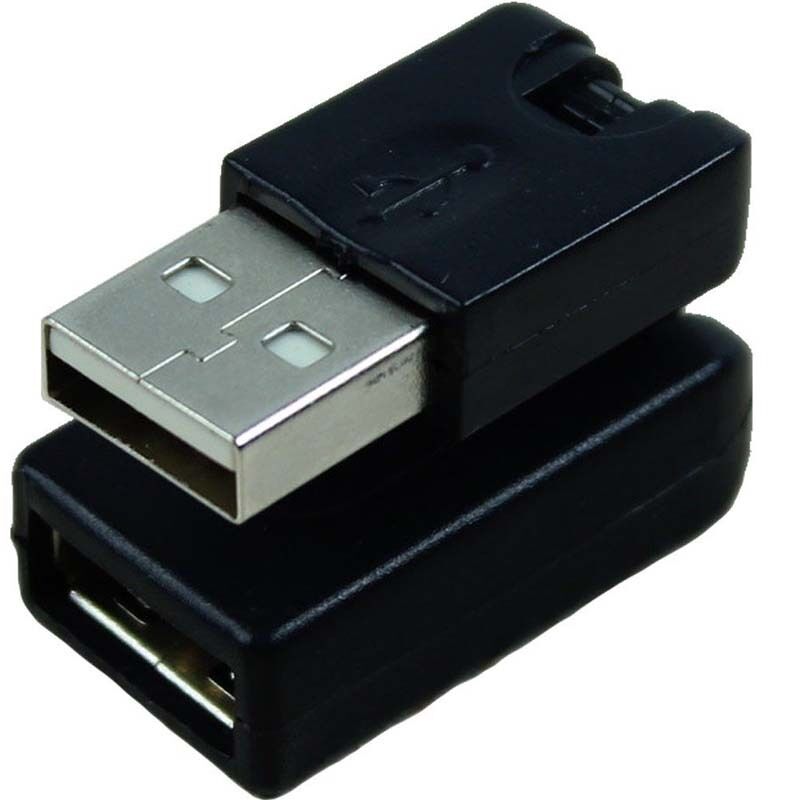 New USB 2.0 Male To USB Female 360 Degree Rotation Angle Extension Adapter Hot