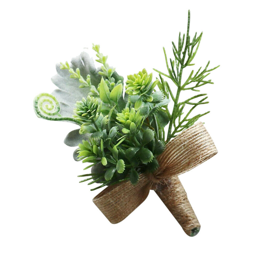 Plastic Succulent Plants Simulation Corsage Flower for Wedding Prom Party 3